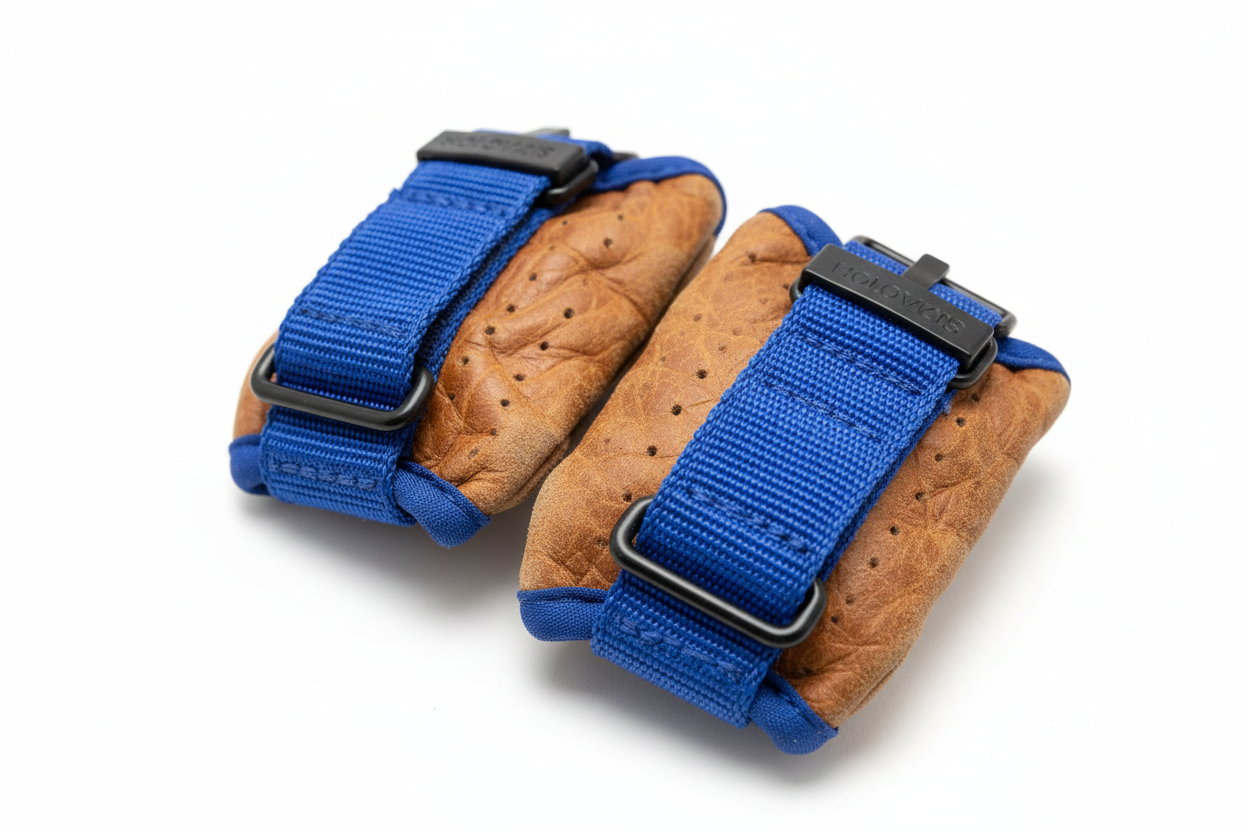 Professional Uneven Bar Training Grips – Premium Leather with Rapid-Lock Wrist Straps