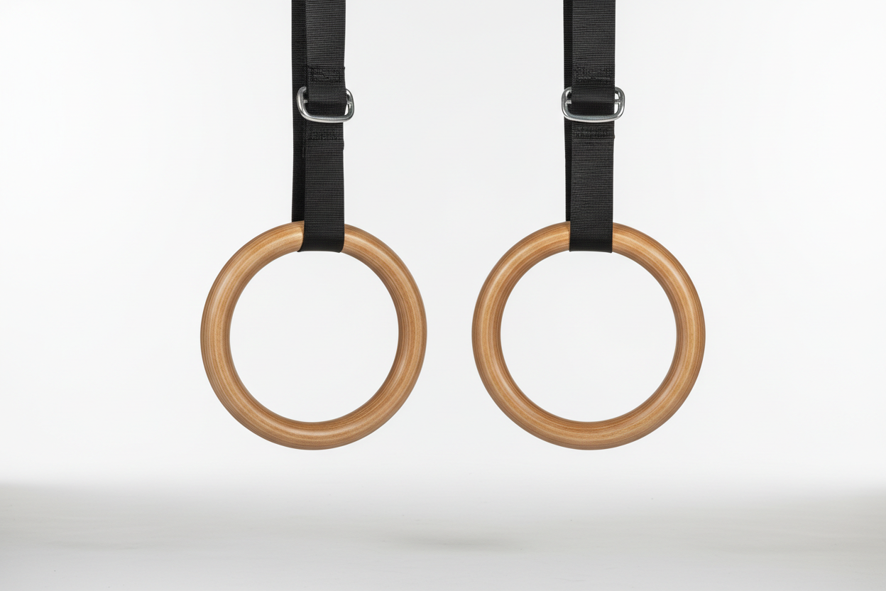 Elite Grip Strength & Conditioning Kit – Professional Wood Rings and Resistance Power-Bands